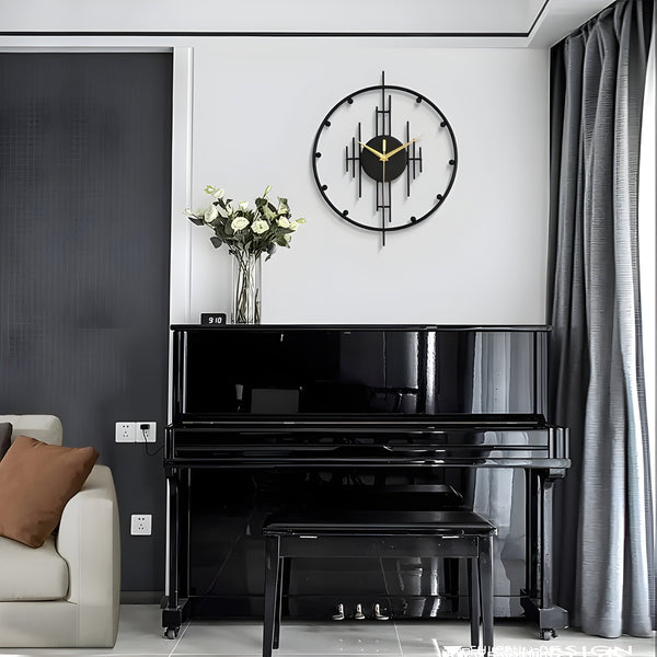 Luxe Nest - Klok – Minimalistische Metalen Klok met Stille Tikken