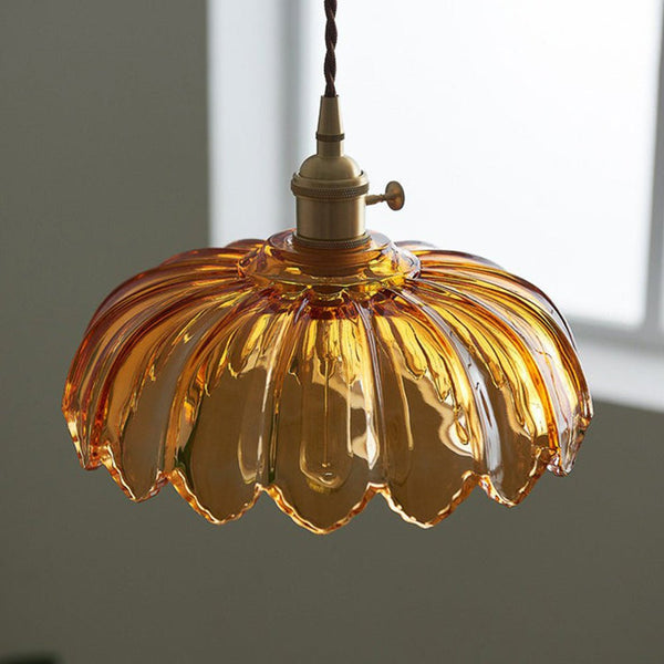 Luxe Nest - Vintage glazen bloem hanglamp