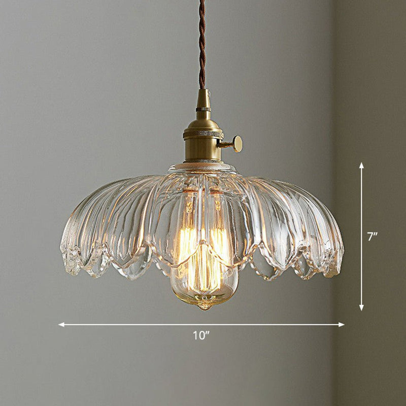 Luxe Nest - Vintage glazen bloem hanglamp