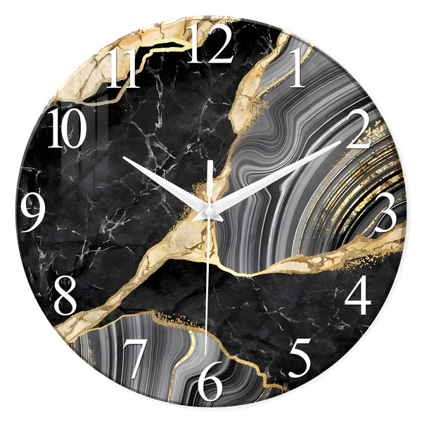 Luxe Nest - Klok - Moderne Marmeren Wandklok