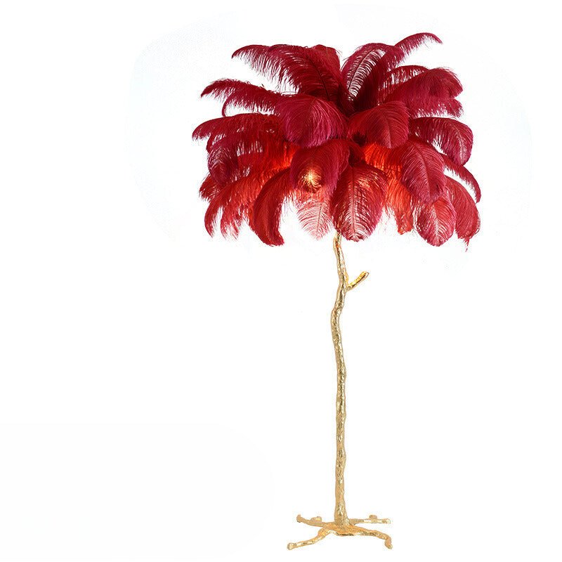 Luxe Nest - Nordic Struisvogel Veren Vloerlamp