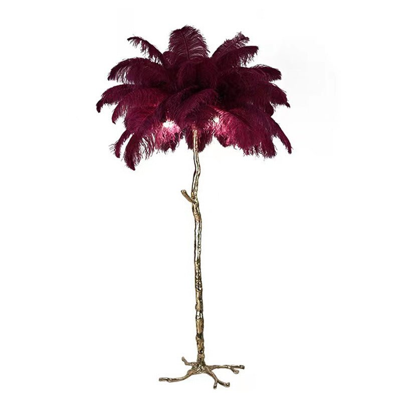 Luxe Nest - Nordic Struisvogel Veren Vloerlamp