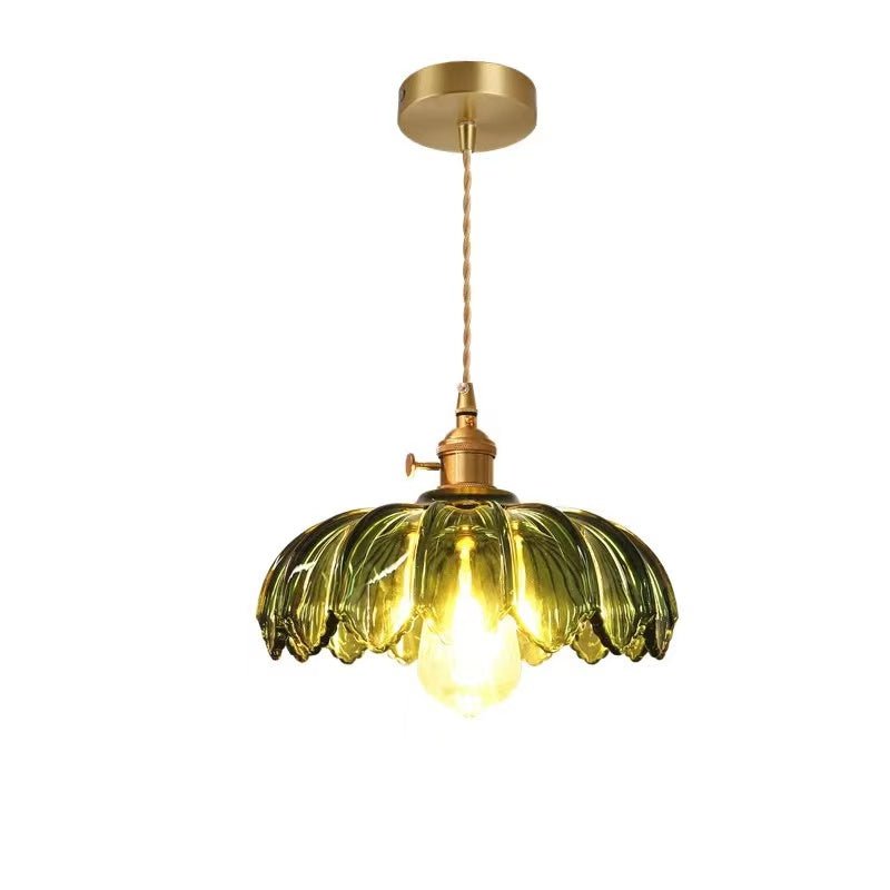 Luxe Nest - Vintage glazen bloem hanglamp