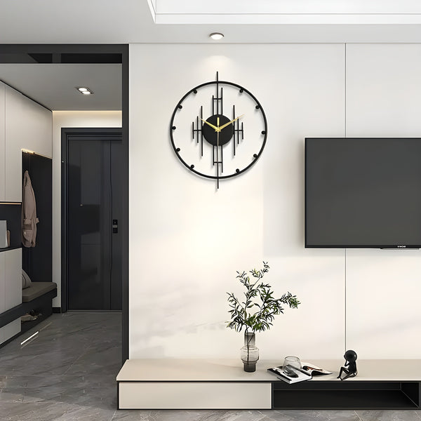 Luxe Nest - Klok – Minimalistische Metalen Klok met Stille Tikken
