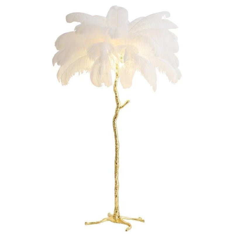 Luxe Nest - Nordic Struisvogel Veren Vloerlamp