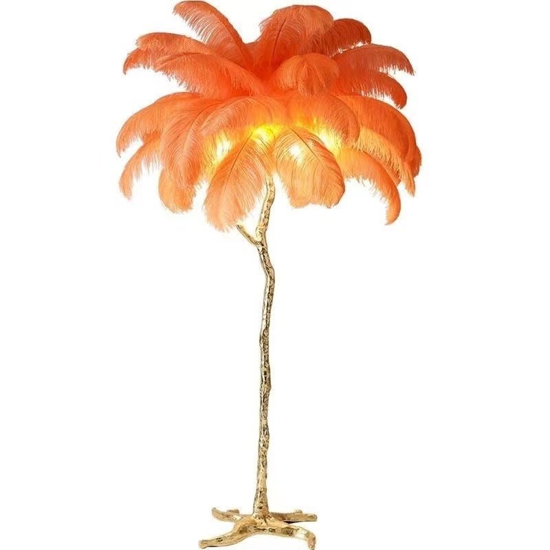 Luxe Nest - Nordic Struisvogel Veren Vloerlamp
