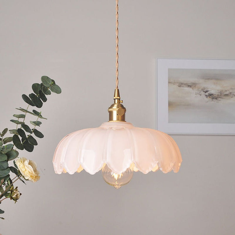 Luxe Nest - Vintage glazen bloem hanglamp