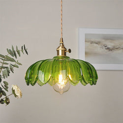 Luxe Nest - Vintage glazen bloem hanglamp