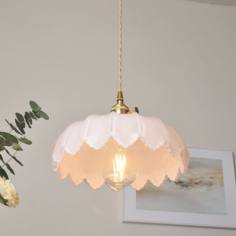 Luxe Nest - Vintage glazen bloem hanglamp