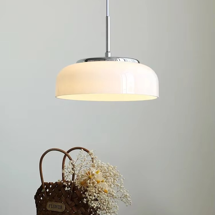 Luxe Nest hanglamp chroom wit