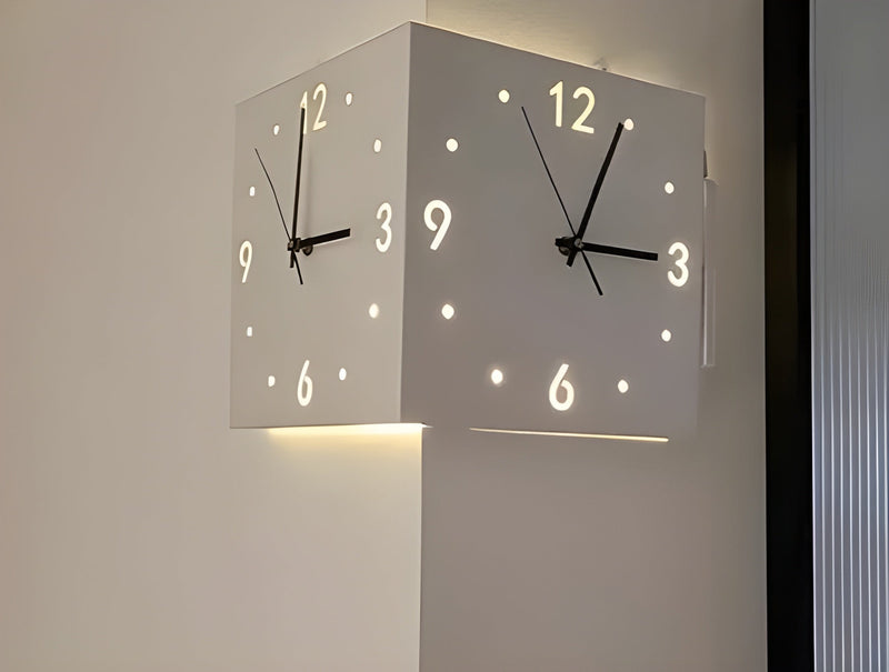 Luxe Nest Klok – Elegante Dubbelzijdige Wandklok
