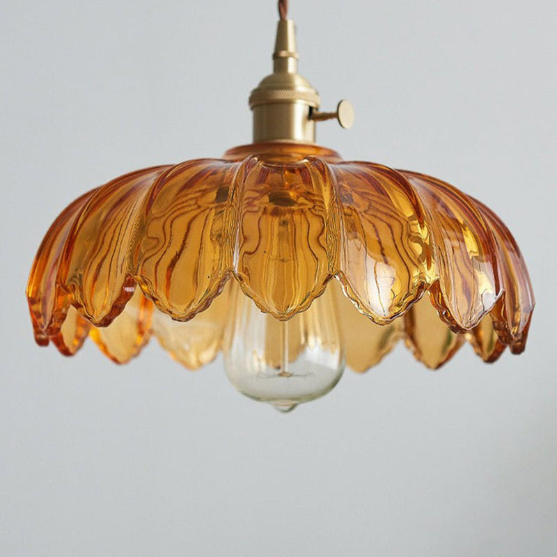 Luxe Nest - Vintage glazen bloem hanglamp
