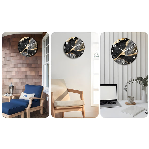 Luxe Nest - Klok - Moderne Marmeren Wandklok
