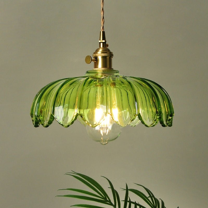 Luxe Nest - Vintage glazen bloem hanglamp