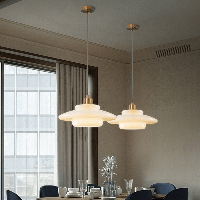 Luxe Nest - Witte Glazen Hanglamp