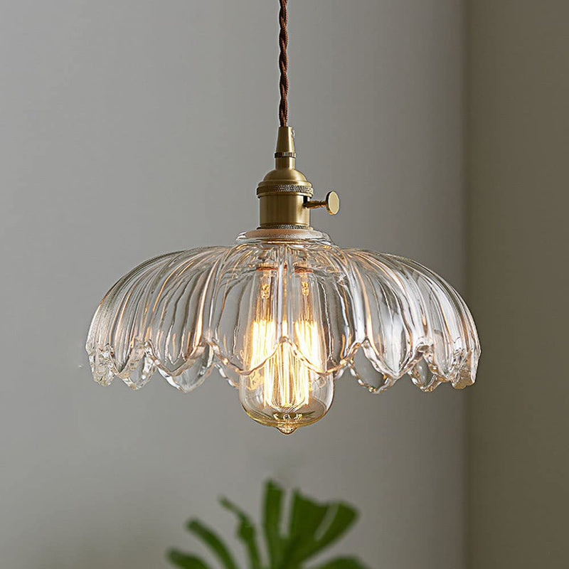 Luxe Nest - Vintage glazen bloem hanglamp