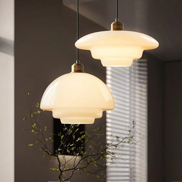 Luxe Nest - Witte Glazen Hanglamp