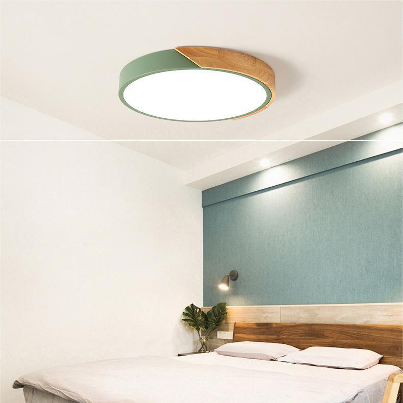 LX Wooden Macaron Plafondlamp
